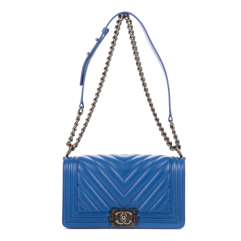 Chanel Crossbody Bag Boy blau