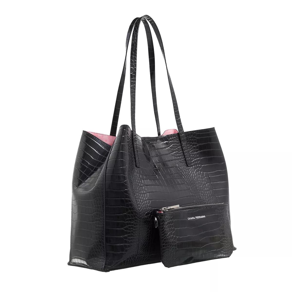 Chiara Ferragni Shoppers Range B Eyelike Buckle Sketch 03 Bags in zwart