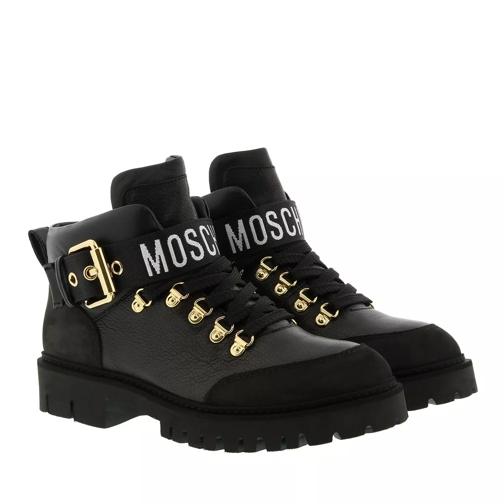Moschino Boots Black Lace up Boots