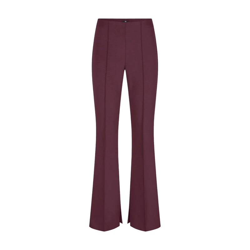 Riani Freizeithose Straight-Leg Stoffhose Dunkellila