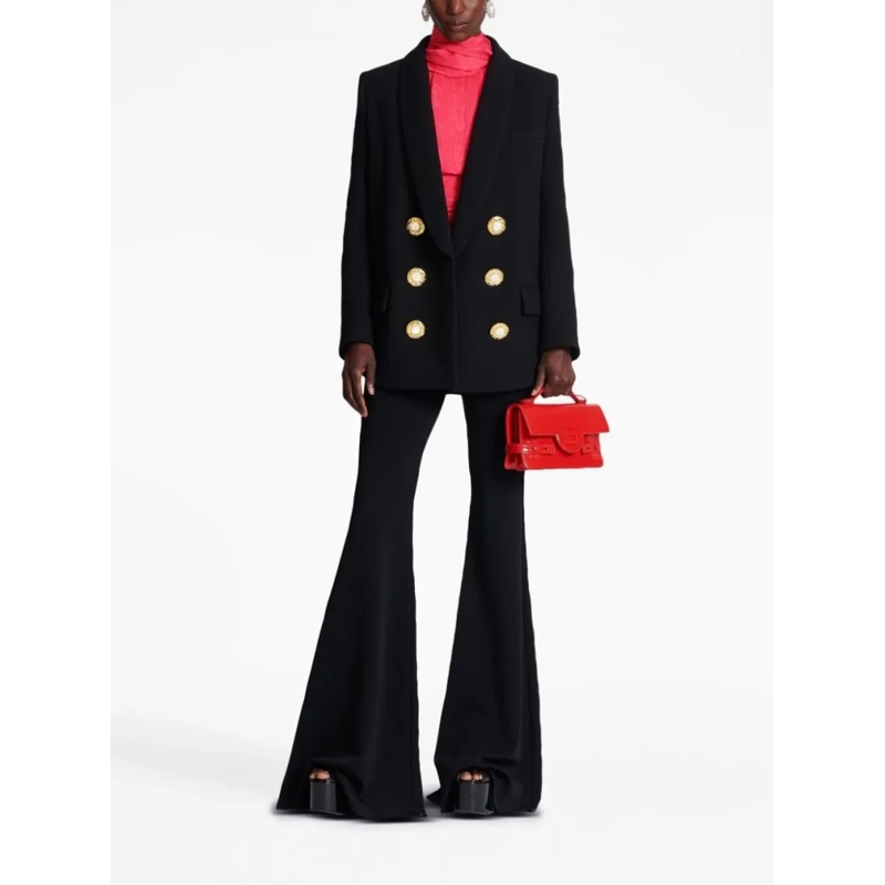 Balmain Blazer Button-Fastening Double-Breasted Jacket Black (Image 3)