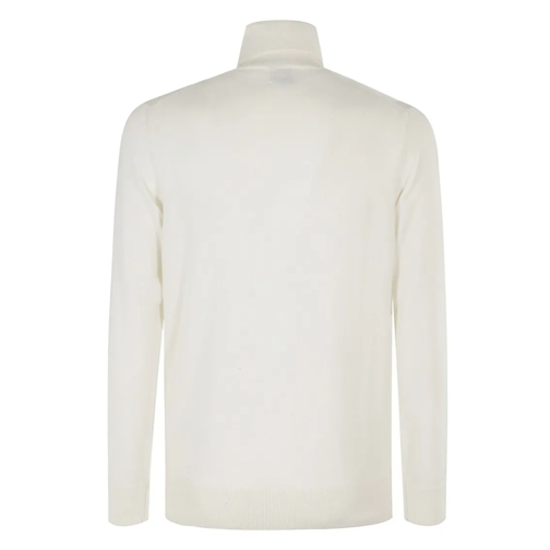 Eleventy Pullover Tipping Turtleneck Sweater White (Image 2)