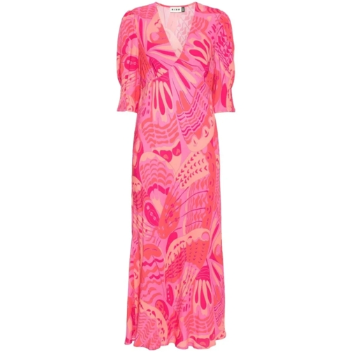 Rixo Floral Dress Pink Robes midi