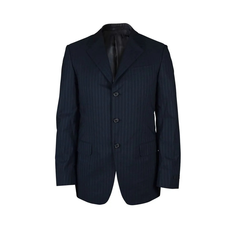 Prada Blazer Navy Blue Cotton Jacket Black