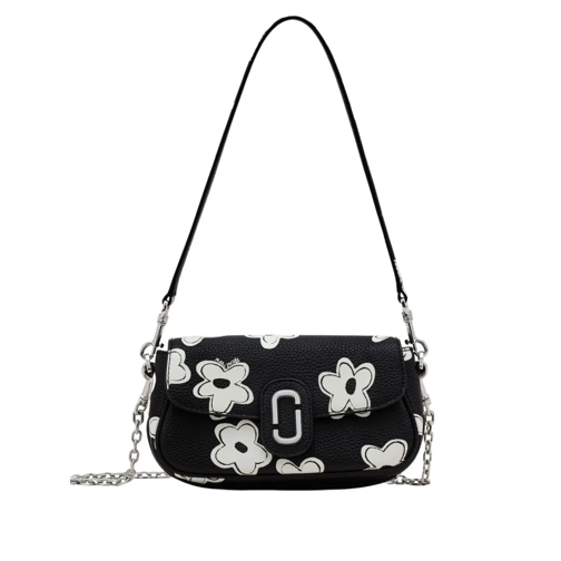 Marc Jacobs Sac à bandoulière Textured Black Bag With Floral Patterns Black