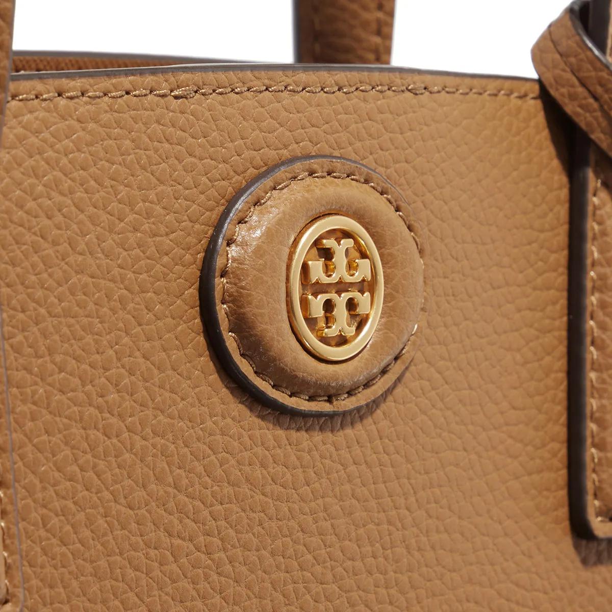 Tory Burch Robinson Pebbled Small Satchel Tiger'S Eye | Tote