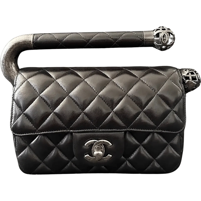 Chanel Pochette Chanel Around The World Evening Clutch lambskin bl schwarz