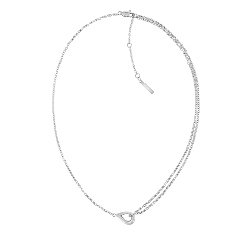 Calvin Klein Sculptured Drops Necklace Silver Collana media