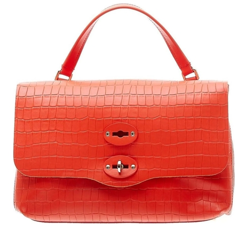 Zanellato Sac à bandoulière Zanellato Postina S Croco Leather Bag rot