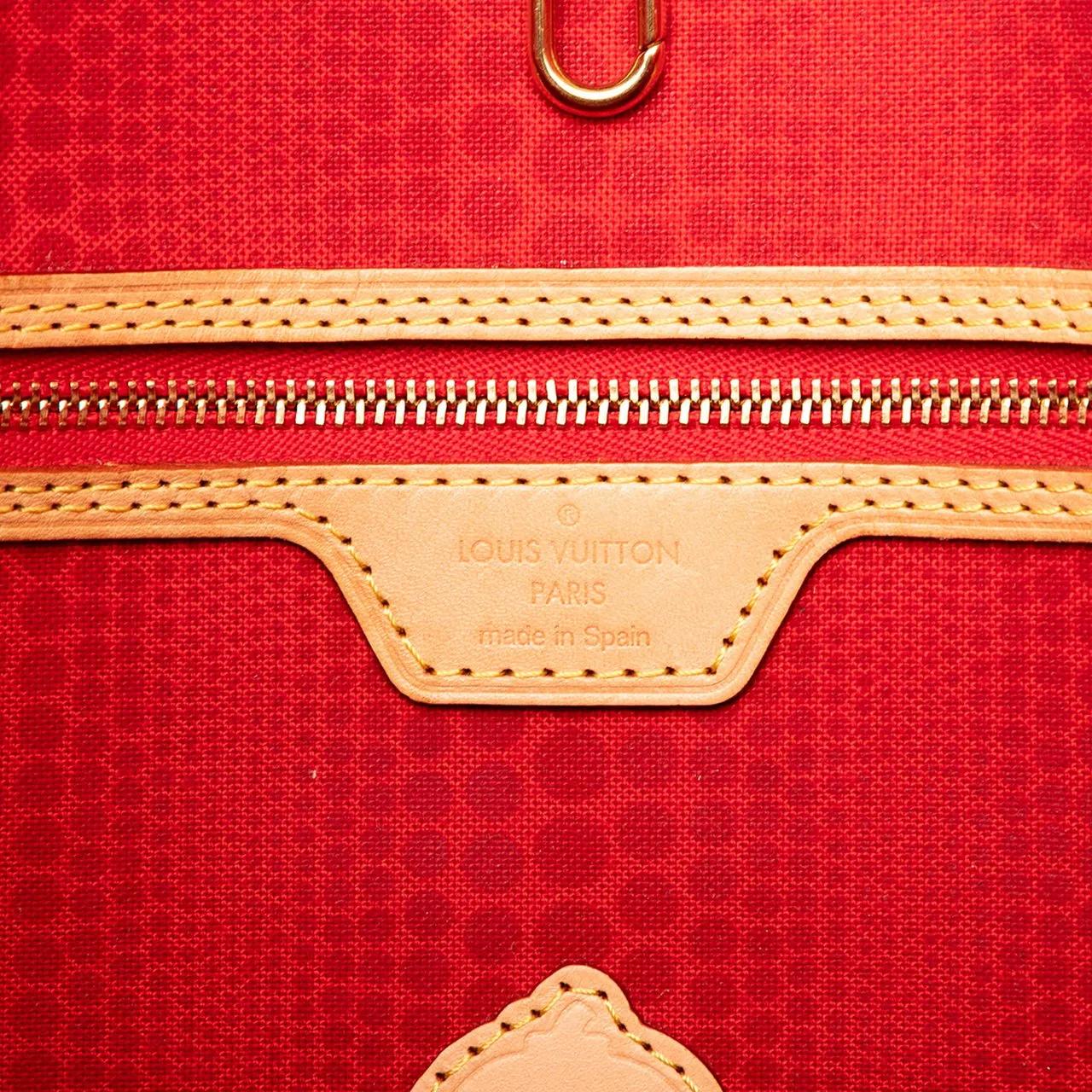 Thumbnail - Louis Vuitton Shopper - Yayoi Kusama Monogram Painted Dots Neverfull MM - Gr. unisize - in Braun - für Damen