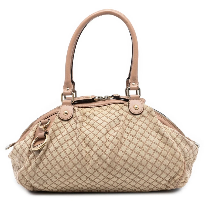 Gucci Sac à bandoulière Diamante Canvas Sukey Satchel braun