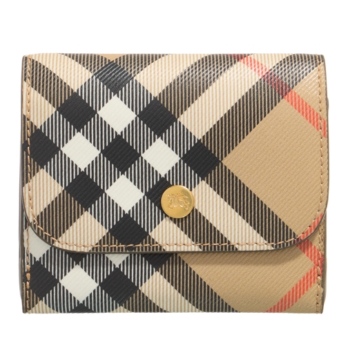 Burberry Portefeuille à deux volets Coin Card Case Sand