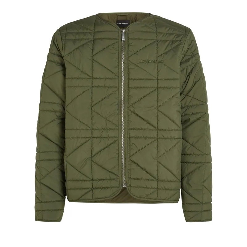 Karl Lagerfeld Daunenjacke Leichte, packbare Jacke dunkel-grün