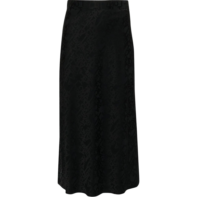 Elisabetta Franchi  maxi skirt logo schwarz