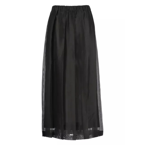 Fabiana Filippi Pleated Silk Skirt Black 