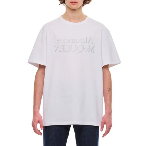 Alexander McQueen T-Shirts Round Neck T-Shirt White