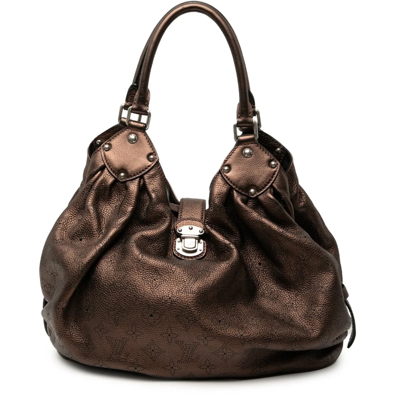 Louis Vuitton Schultertasche Monogram Mahina L Hobo braun