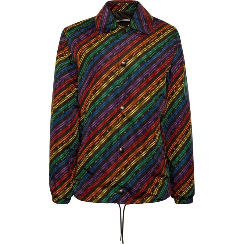 Givenchy Doudoune Givenchy Rainbow Chain Nylon Jacket schwarz