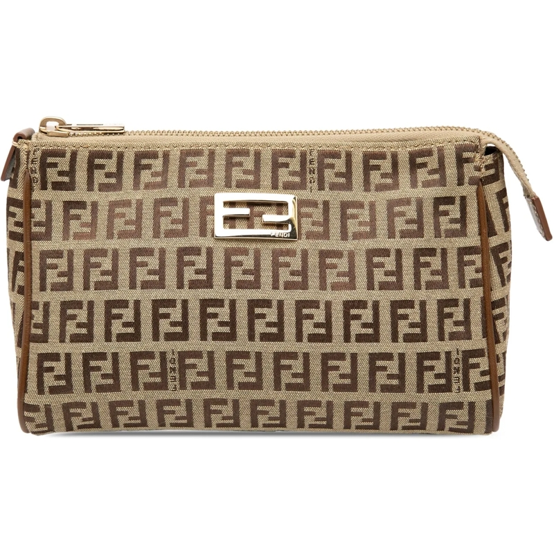 Fendi Nécessaire Zucchino Canvas Pouch braun