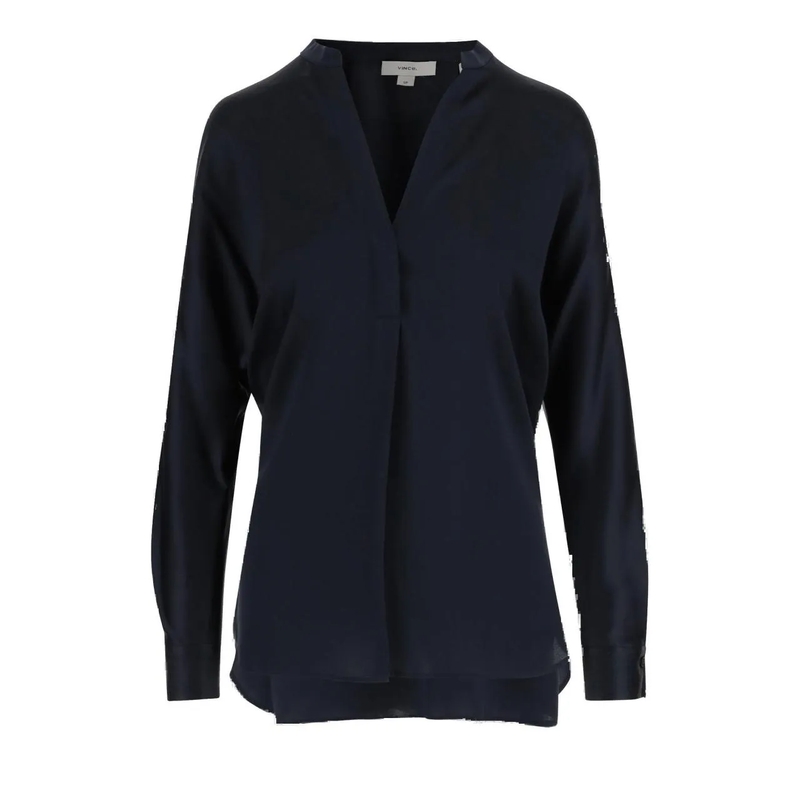 Vince Bluse Bluse aus Seide Dunkelblau