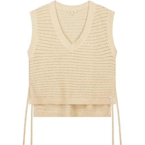 ØLÅF Sweatshirts �l�f Open Knit Vest Spencers Off White W200702 weiß