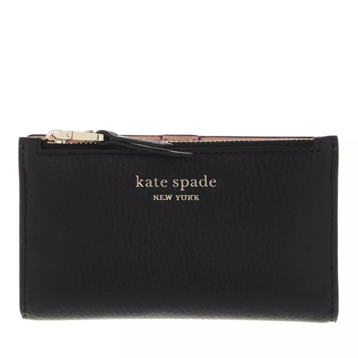 Kate Spade New York Roulette Small Slim Bifold Wallet Black Card Case