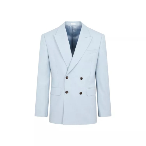 Alexander McQueen Pale Blue Neat Shoulder Jacket Blue 