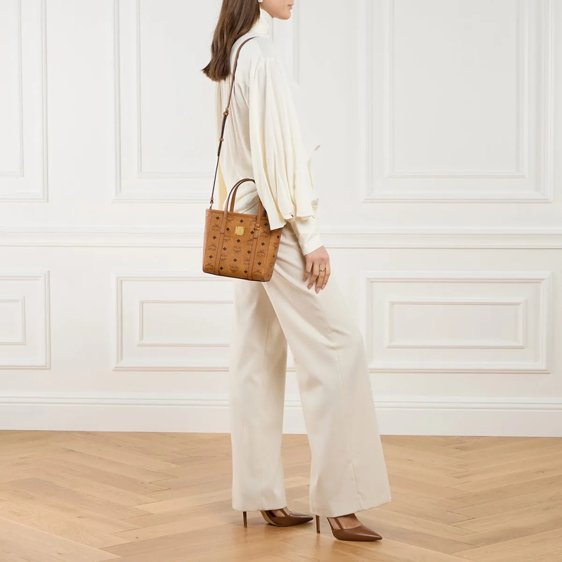 MCM Tote Mcm Toni Vi Shopper Mni Co Cognac(Image 2)