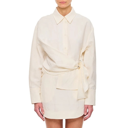 J.W.Anderson Blusen Draped Twisted Shirt Neutrals