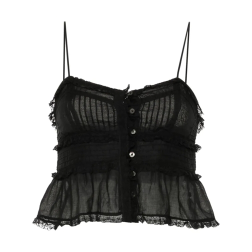 Etoile Isabel Marant Black Gloria Top Black Blouses