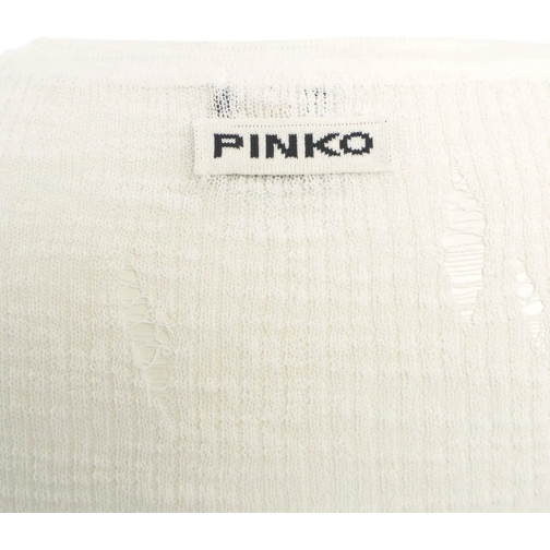 Pinko T-shirts Top with destroyed details weiß (Image 4)