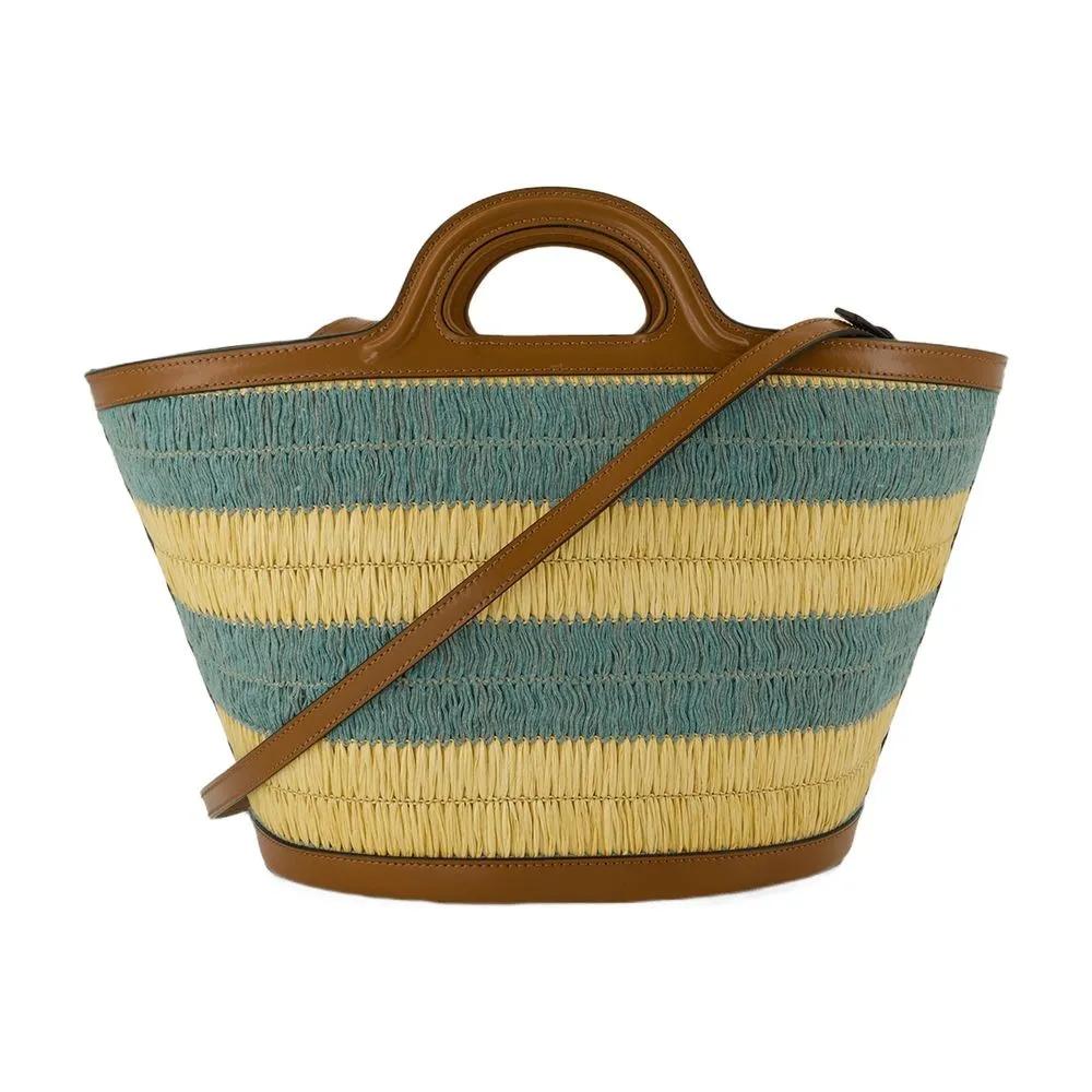 Marni Shoppers & Totes Tropicalia Small Shopping Bag Raphia Multi in meerkleurig