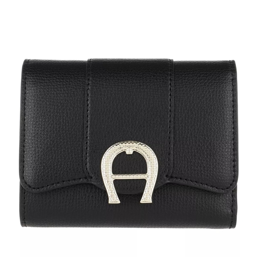 AIGNER Verona Wallet Black Portemonnaie mit Überschlag