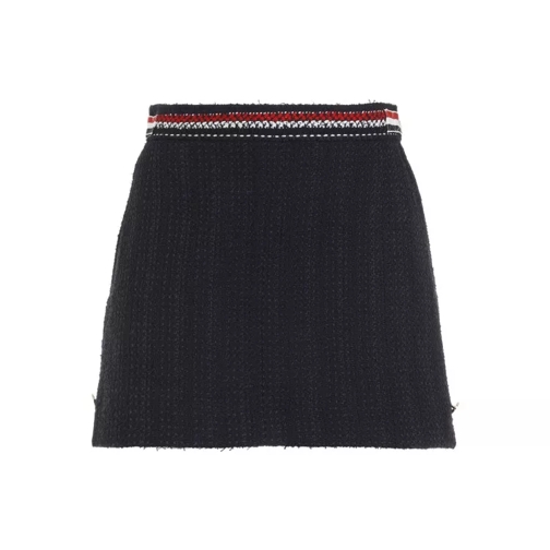 Thom Browne Thigh Length Side Tab Skirt Black 