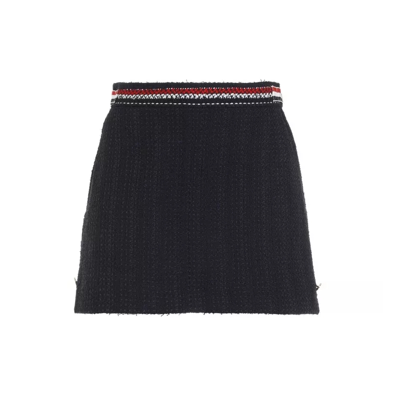 Thom Browne Minijupe Thigh Length Side Tab Skirt Black