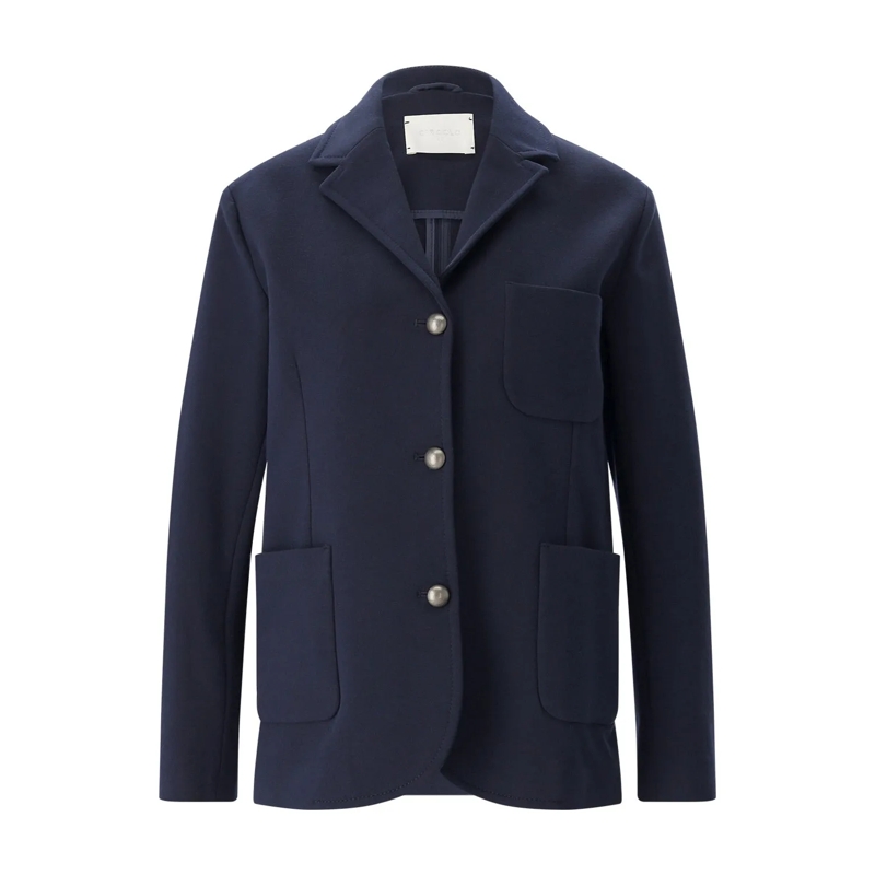 CIRCOLO 1901 Übergangsmantel Kurzmantel aus Baumwoll-Mix blau