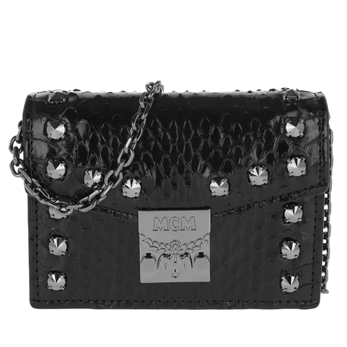 MCM Patricia Card Wallet Black Wallet On A Chain
