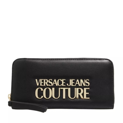 Versace Jeans Couture Wallet Black Portemonnaie mit Zip-Around-Reißverschluss