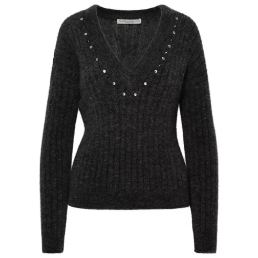 Alessandra Rich Gray Virgin Wool Blend Sweater Grey 