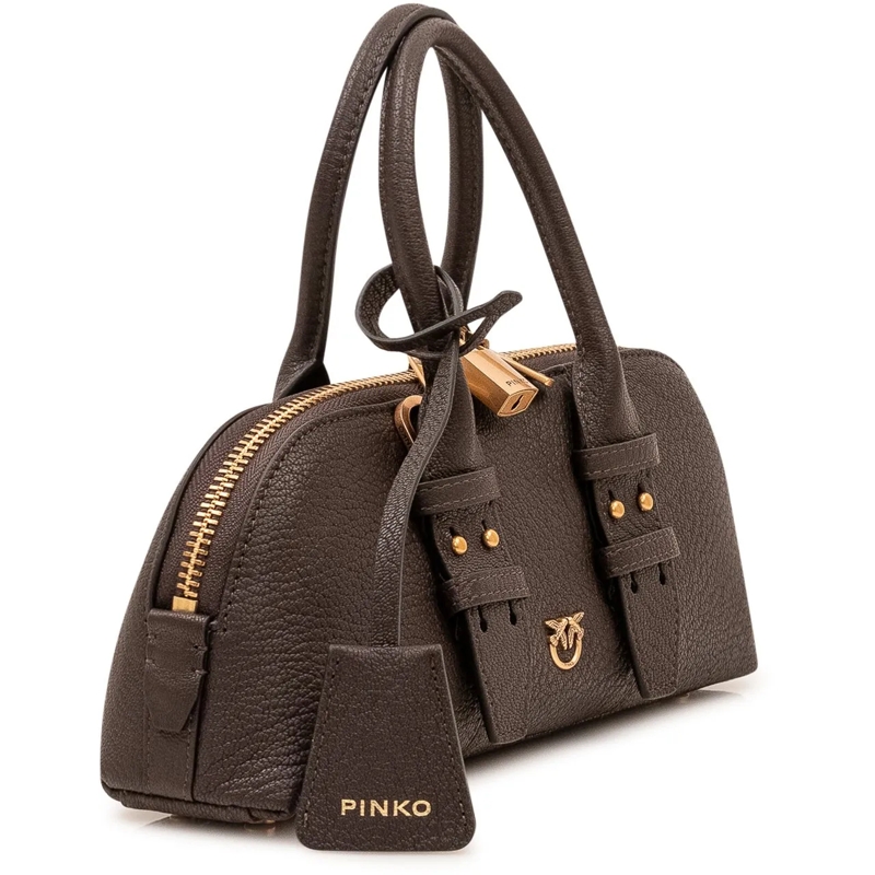 Pinko Tote Borsa Bowling Horizon con Manici braun(Image 3)