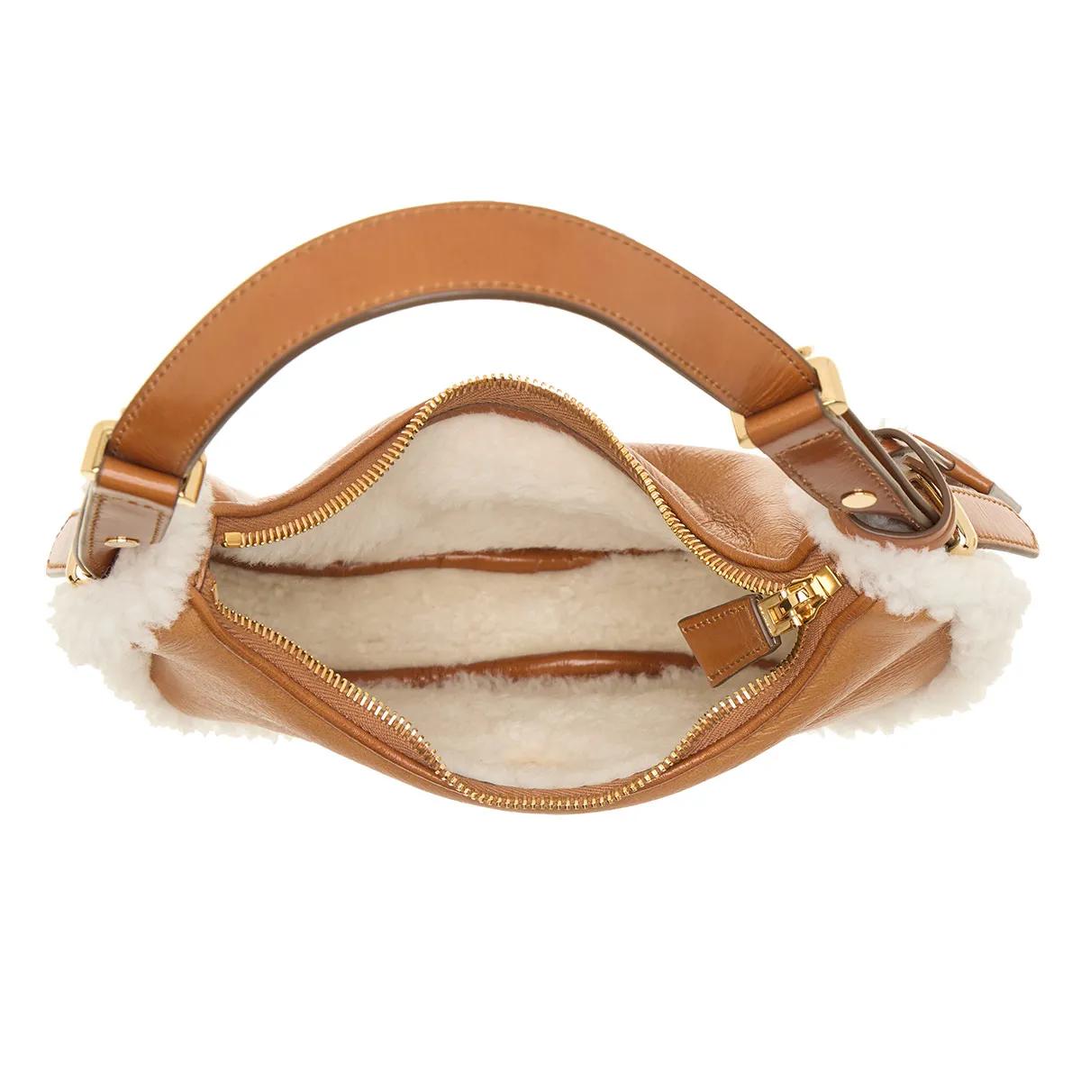 Prada Hobo bags Fur Handbag in bruin