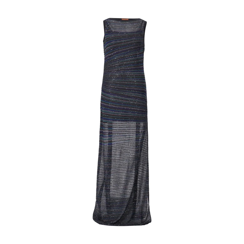 Missoni  Maxikleid mit Pailletten Schwarz