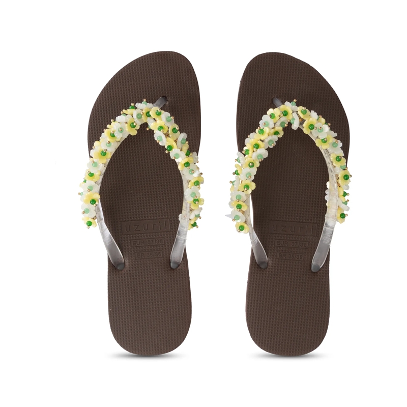 UZURII Flip Flops flip flop Tulum Bloom Yellow mocca
