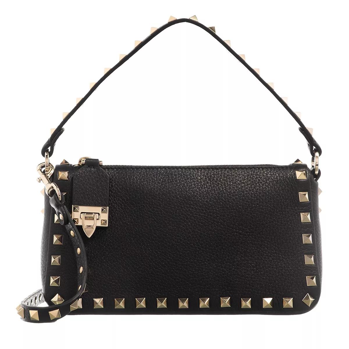 Valentino Garavani Satchel Bag - Small Rockstud Satchel Bag Leather - Gr. unisize - in Schwarz - für Damen