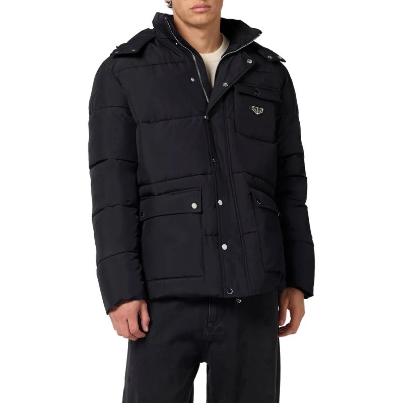 Philipp Plein Daunenjacke Nylon Jacke Gothic Plein schwarz(Image 3)