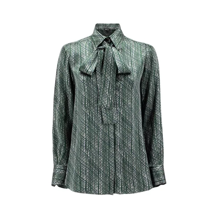 Green silk deals blouse