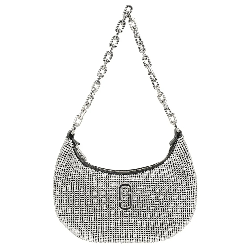 Marc Jacobs Sac à bandoulière Crescent-Shaped Small Curve Bag With Rhinestone Em Metallic