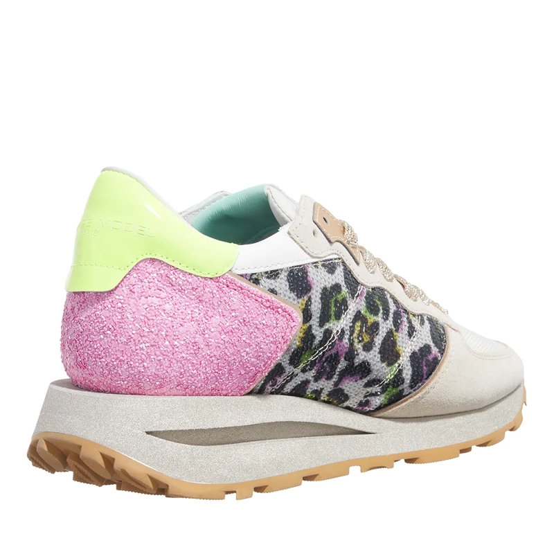 Philippe Model Sneaker basse Tropez Haute Low Woman Paillettes Leo Leo Multi Jaune(Image 3)