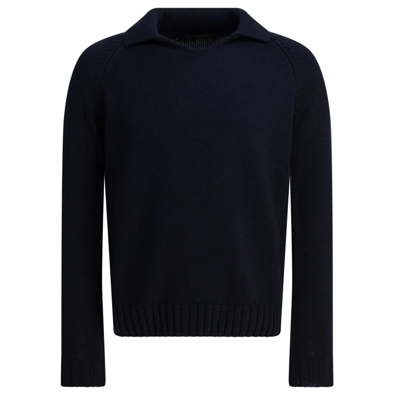 Zanone Pull Finely Knit Virgin Wool Sweater Black