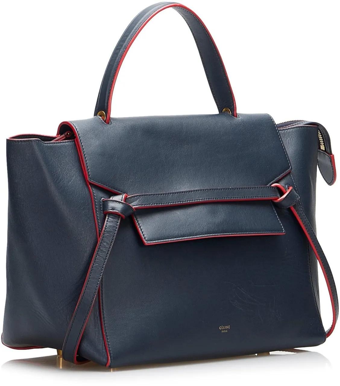 Celine Hobo bags 2014 Mini Belt Satchel in blauw